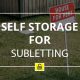 subletting, self storage